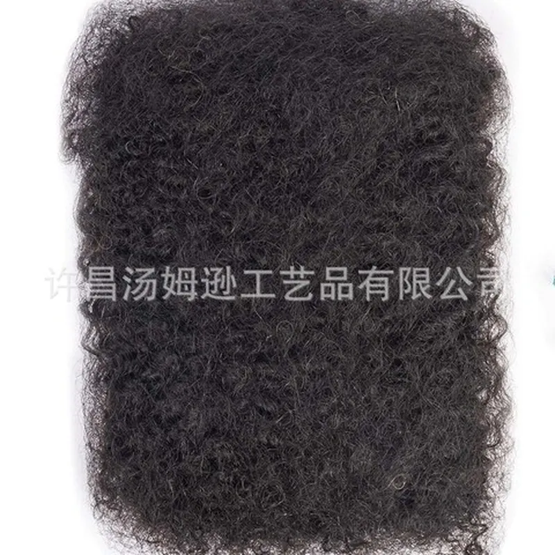 8inch30g发包真人发假发师脏辫辅料雷鬼打桩AfroKinkyBulk蓬蓬丝
