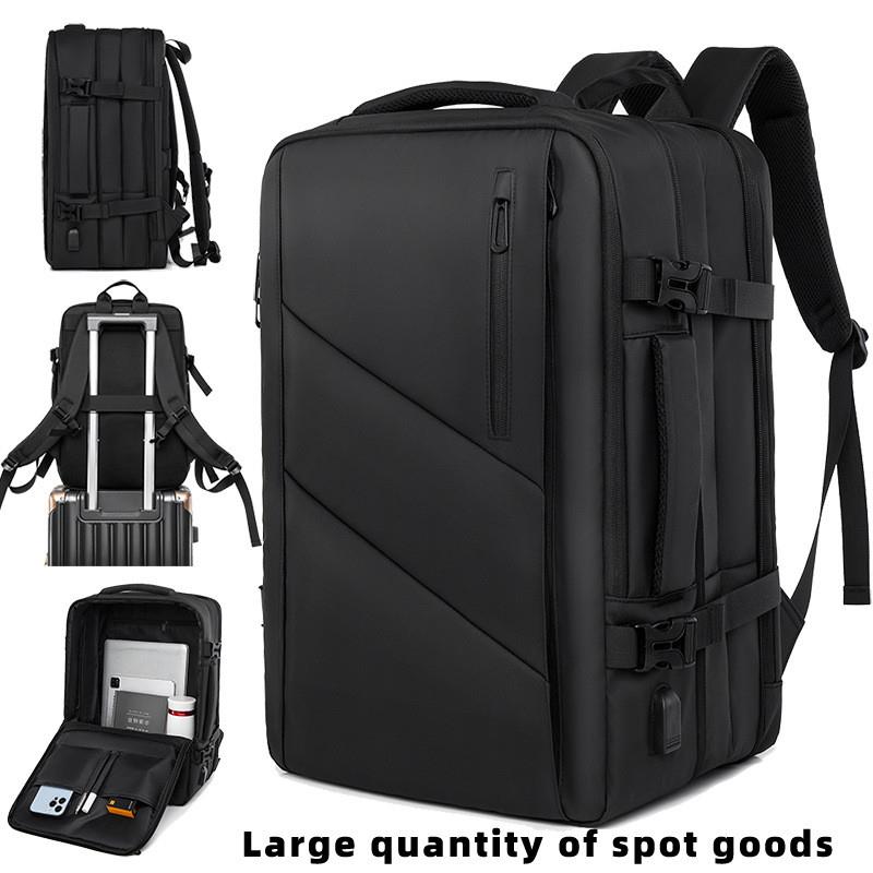 跨境厂家商务双肩包可扩容日常通勤男士背包高级感双肩包旅行包袋