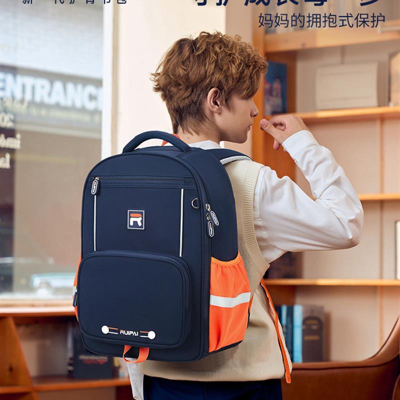 瑞牌2025新款大容量1-6年级书包小学生护脊小风琴收纳包背包