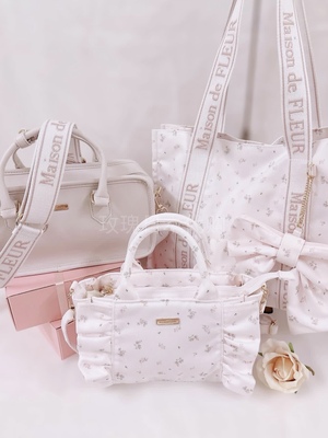 玫瑰日代现货maison de fleur法式复古碎花斜挎单肩包蝴蝶结挂件