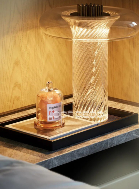 现代简约香薰精油扩香石玻璃罩售楼处样板房展厅卫浴室内软装摆件