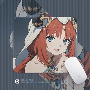 原神妮露丽莎二次元周边鼠标垫学生宿舍小号锁边防滑耐脏电脑桌垫