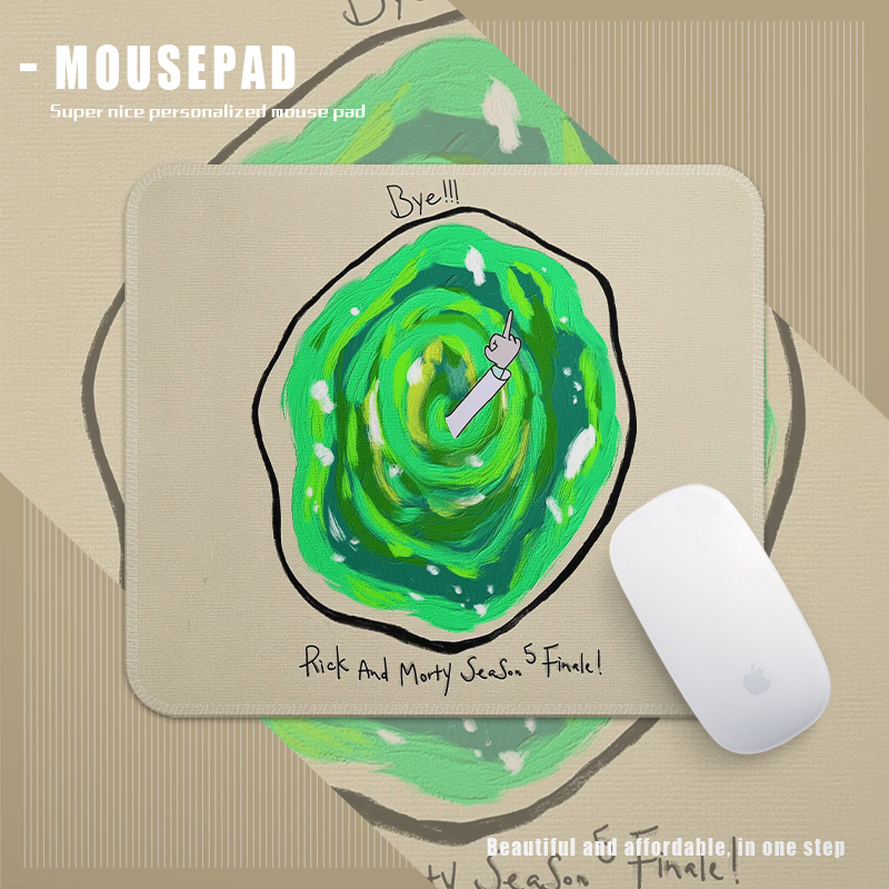 瑞克和莫蒂鼠标垫小号锁边学生宿舍防水便捷耐脏耐磨防滑桌垫加厚