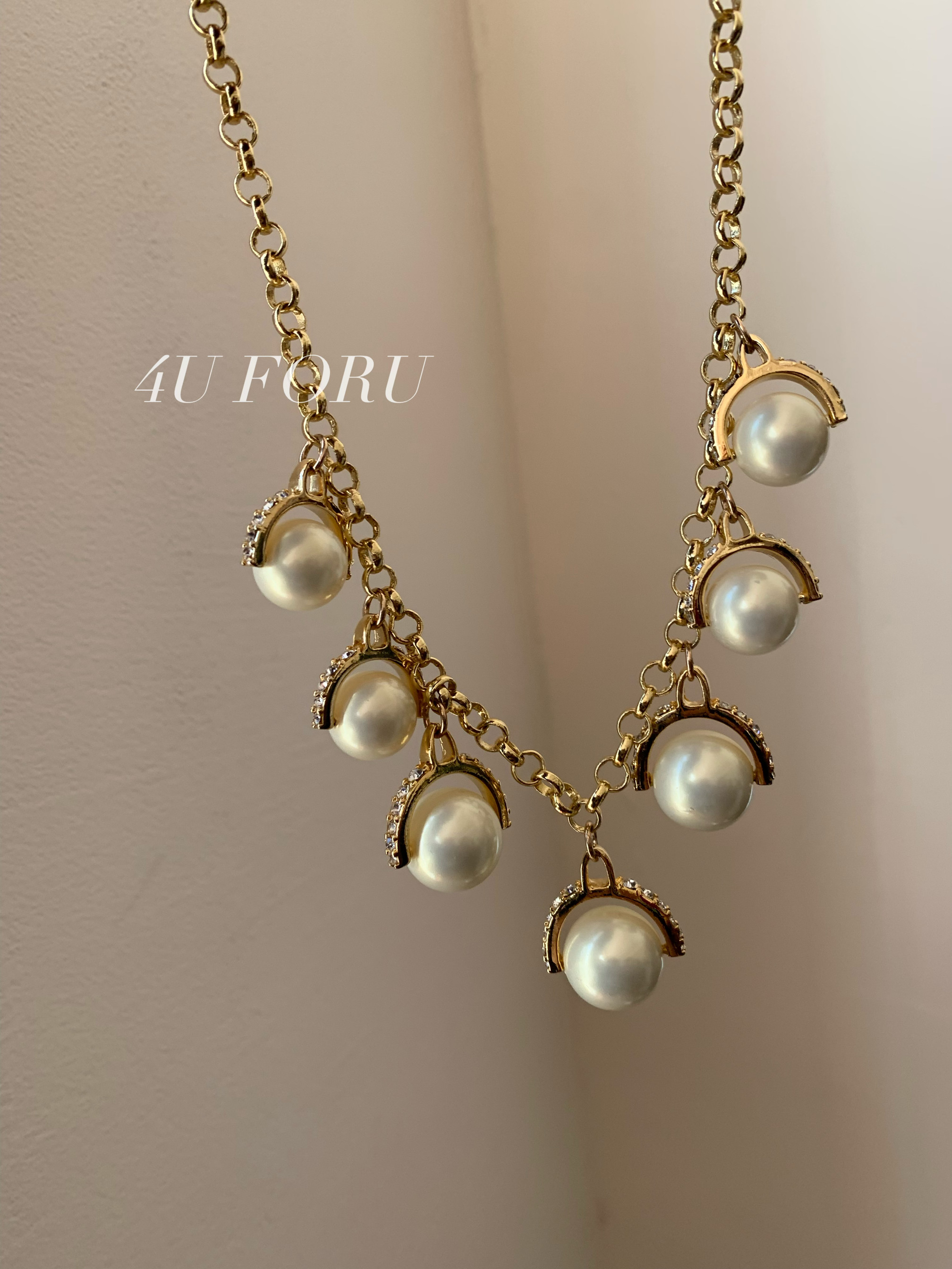 复古中古款欧美宫廷质感珍珠带钻花帽项链,饰品/流行首饰/时尚饰品新,项链,淘宝优惠券,粉丝福利购,淘宝优惠卷