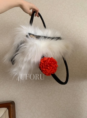 欧美秋冬时尚款包包搭配毛毛包貉子毛植绒皮草储物包手提高品质包