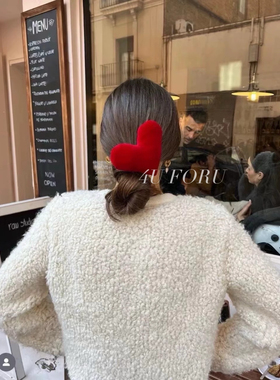 爱心多巴胺ins小众手工制作立体花朵百搭发圈发绳发饰度假风女