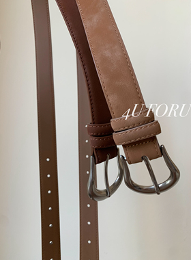 小牛皮针扣皮带搭配配饰腰带小众出圈高级感经典与质感共融腰带