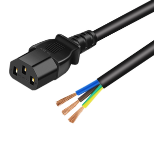 国标PDU服务器UPS电源线c13/C14/C19C20插头裸线尾单头连接线三孔