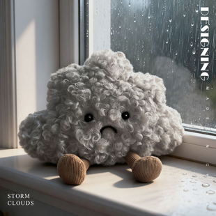 可爱卡通趣味小乌云玩偶毛绒玩具云朵公仔布娃娃玩偶创意女生礼物