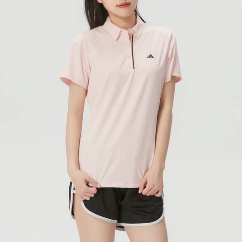 阿迪达斯女子运动T恤翻领POLO衫