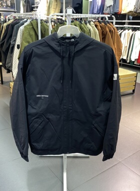 阿迪达斯男加绒梭织外套运动服连帽防风衣保暖夹克IP4980 IP4981