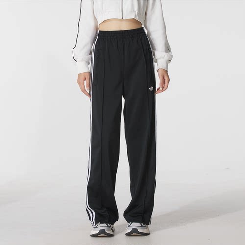 Adidas宽松直筒透气休闲运动长裤