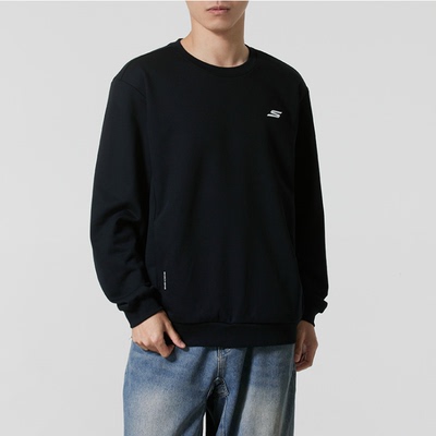 Skechers男运动加绒保暖针织卫衣