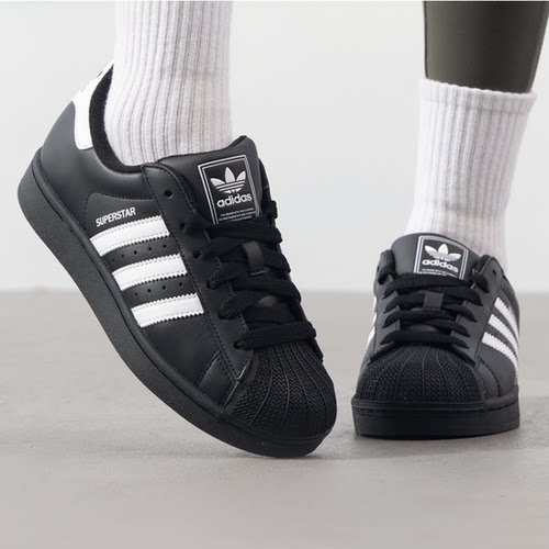 Adidas贝壳头2代黑白男女休闲鞋