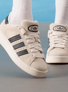 adidas阿迪达斯三叶草面包鞋2025秋女CAMPUS 00S经典滑板鞋JQ5733