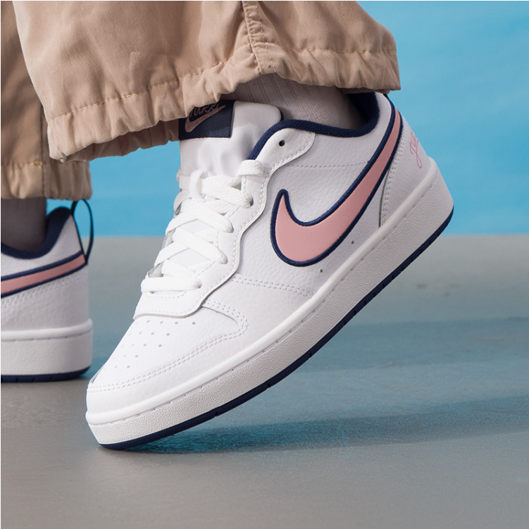 Nike耐克Court Borough 2白粉大童轻便减震运动鞋板鞋DB3090,运动鞋new,板鞋,淘宝优惠券,粉丝福利购,淘宝优惠卷
