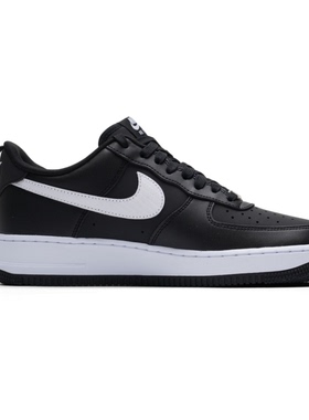 Nike耐克男鞋空军一号运动鞋黑色白勾AF1低帮休闲板鞋IR5599