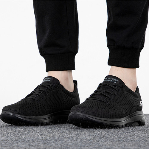斯凯奇男健步网面透气轻便跑步鞋