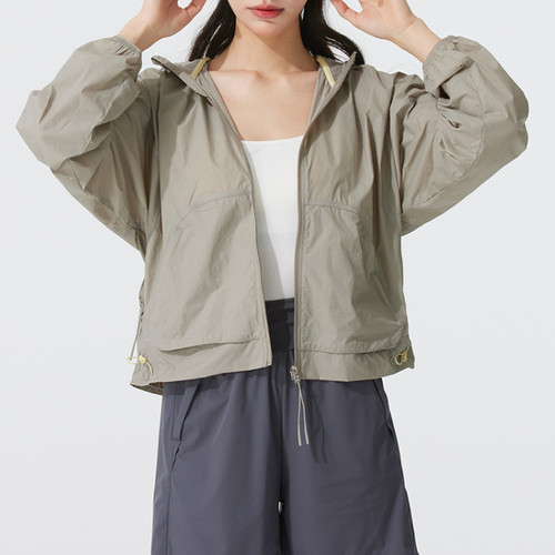 Adidas女子夏季连帽夹克外套休闲