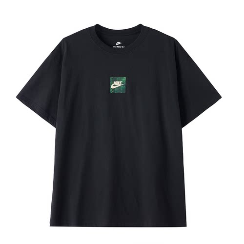 NIKE男运动训练背部logo健身T恤