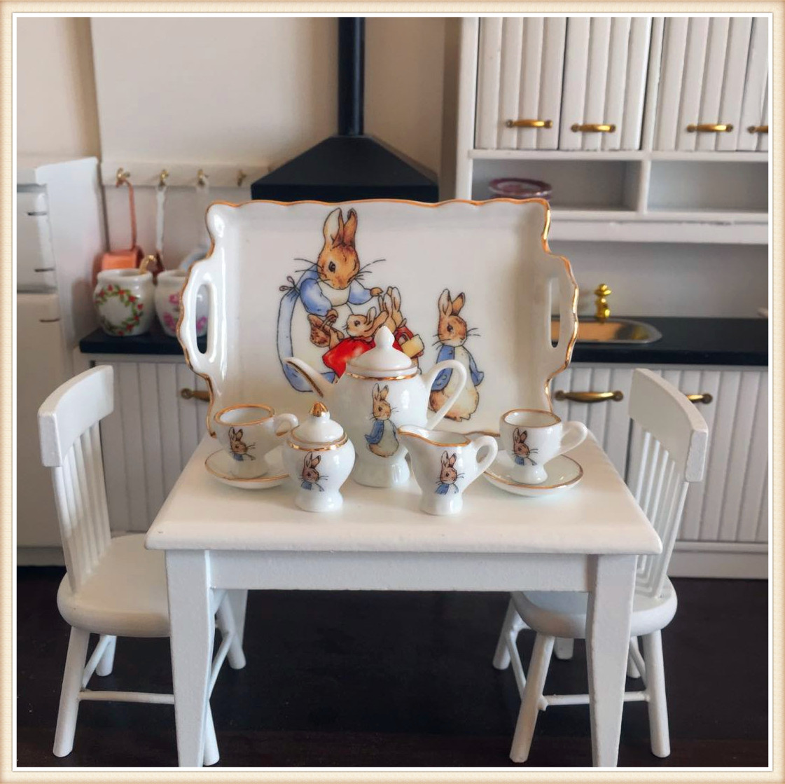 BJD6/小布6分微缩彼德兔陶瓷茶具咖啡具娃屋迷你厨房