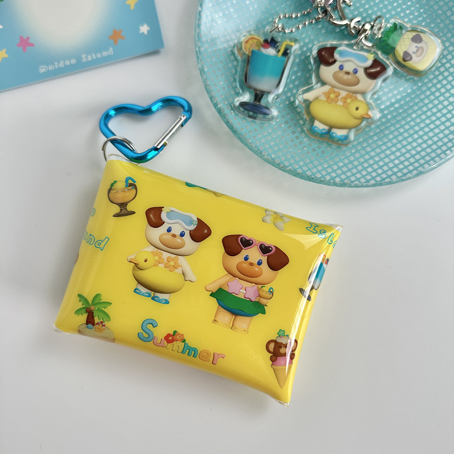 少女岛夏日海岛猪包小狗pvc防水收纳挂包装饰口红包旅游收纳,节庆用品/礼品,创意零钱包,淘宝优惠券,粉丝福利购,淘宝优惠卷