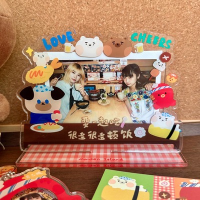 少女岛原创深夜食堂系列宽幅拍立得亚克力相框立牌wide400