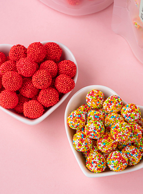 树莓软糖儿童生日蛋糕装饰摆件红色果味橡皮糖棉花糖甜品烘焙糖果