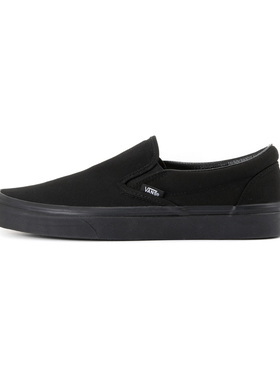 韩国VANS范斯SLIP-ON全黑色黑武士一脚蹬帆布鞋板鞋VN000EYEBKA
