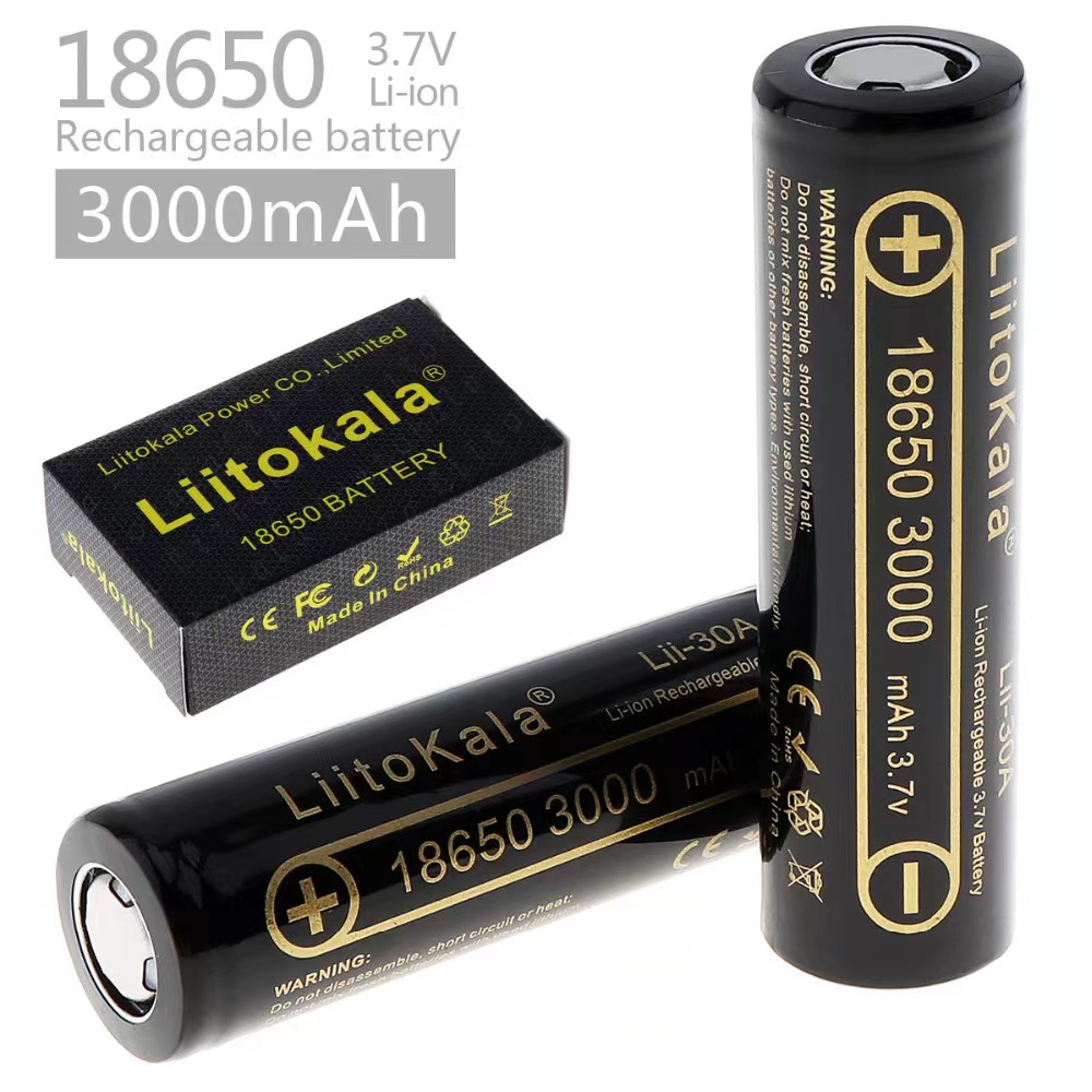 跨境专供LiitoKala lii-26A 18650 2600mAh数码风扇3.7v锂电池