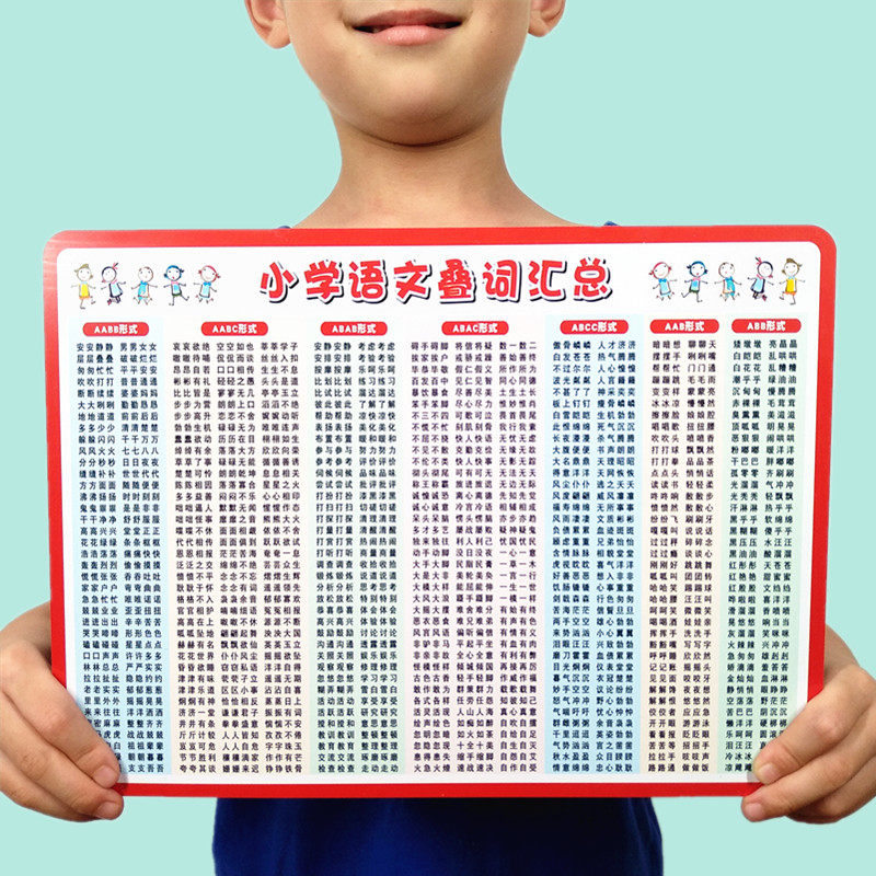 小学语文重叠词语大全aabb abab abcc式文学常识汇总学习卡片资料