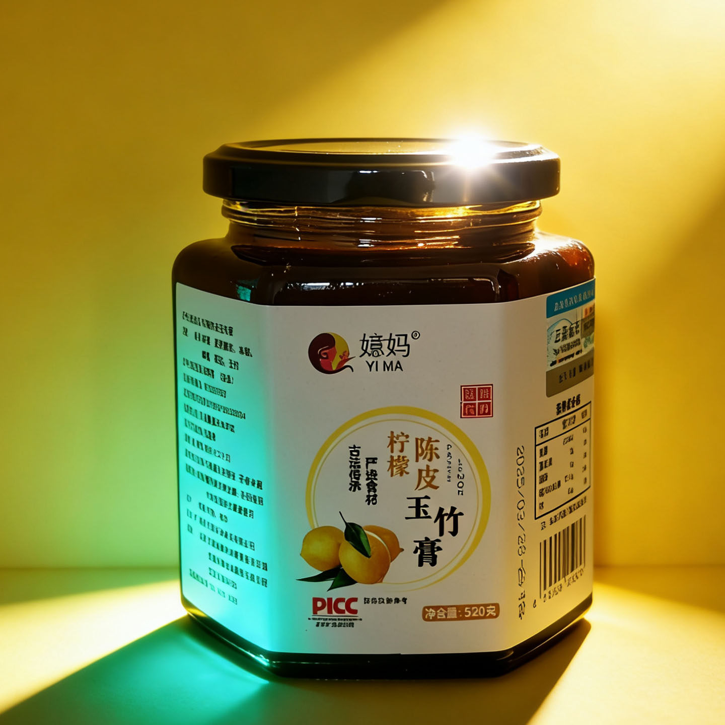 嬑妈柠檬陈皮玉竹膏 陈皮炖柠檬正品清润儿童成人通用食养膏