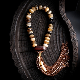 卡杰格朵.特殊品相 / 藏式天然羊角佛珠手串原创手链盘玩文玩手持