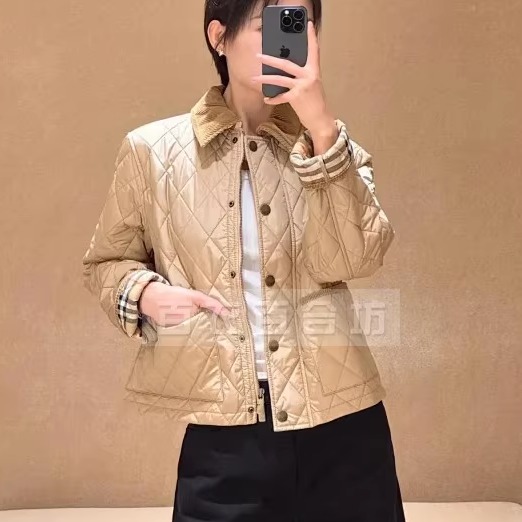 BBY格纹显瘦棉服棉衣保暖外套