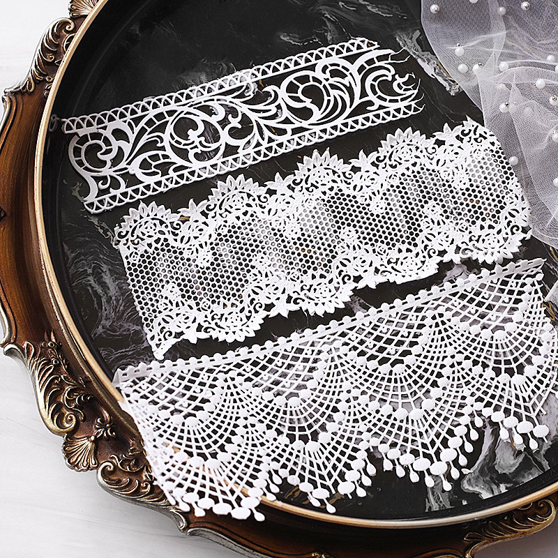 蕾丝硅胶翻糖蛋糕围边  网状花边蕾丝太阳花巧克力超轻粘土模具