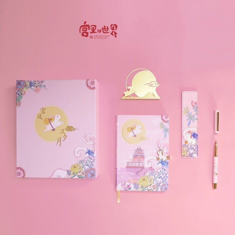 故宫宫廷又夕月文创礼盒笔记本名片夹笔套装中国风特色礼品送老外
