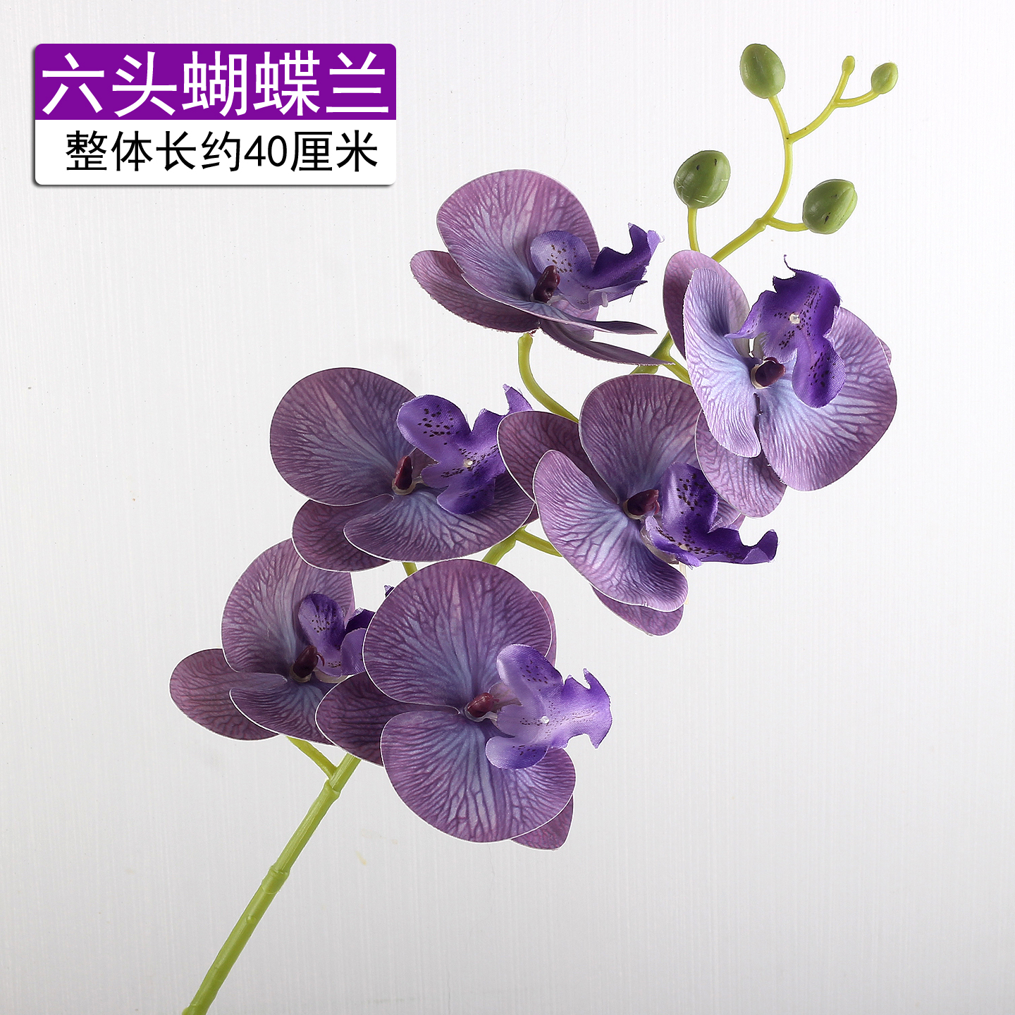 高档PU蝴蝶兰仿真花假花仿真花卧室客厅酒店前台茶几装饰摆件