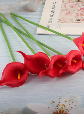 仿真花马蹄莲假花摆设客厅餐桌装饰花花束婚庆花艺摆件高级感