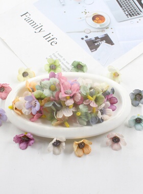 彩色仿真小花手工DIY发簪头饰