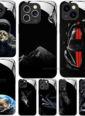 玻璃手机壳适用红米K80PRO K70K60K50至尊K40K40SK30 Ultra 简约黑色设计