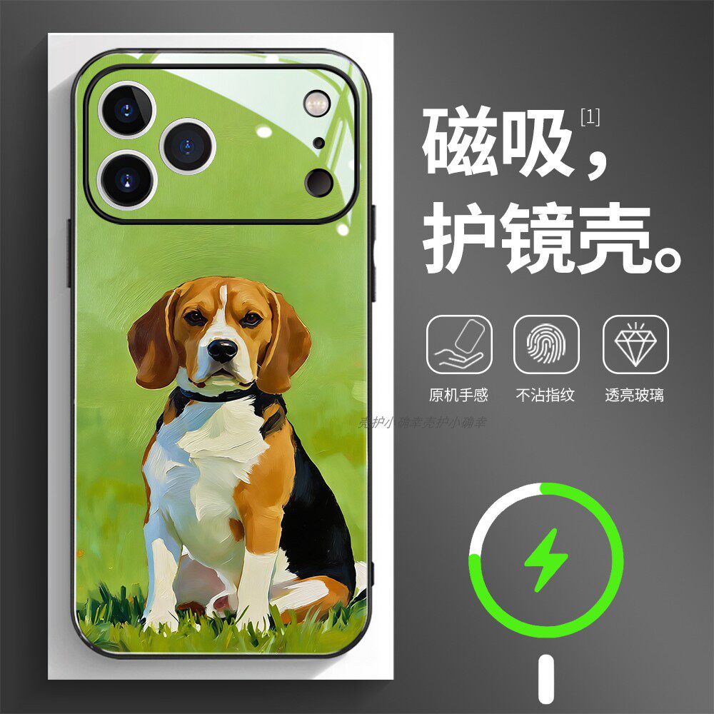 磁吸玻璃壳适用苹果个性潮流