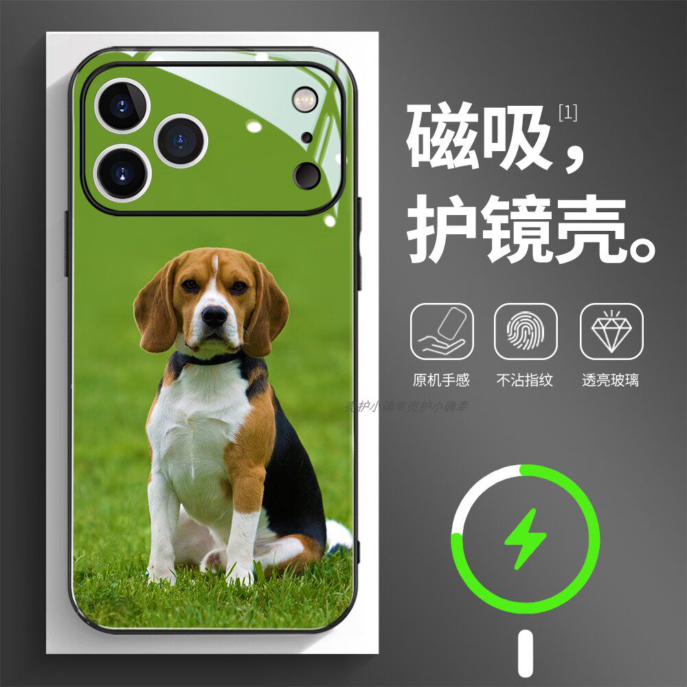 磁吸玻璃壳适用苹果个性潮流