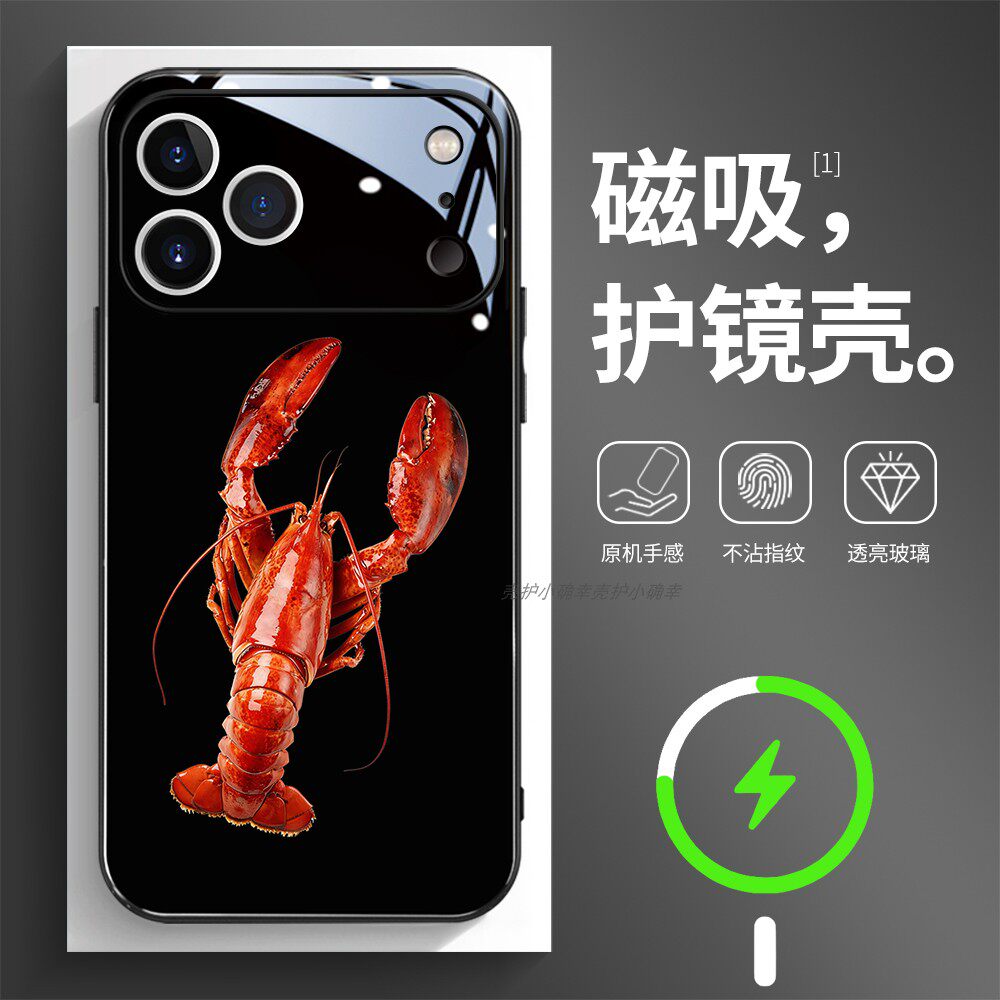 磁吸玻璃壳适用苹果个性潮流