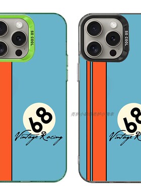 大孔硬壳手机壳适用苹果iPhone17Pro16Max13Pro15XS14XR8X7plus12SE11 赛车68 F1