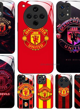 玻璃手机壳适用OPPO FINDX8 PRO X7X6X5X3RENO13RPO12 11K12K11K10  曼联足球