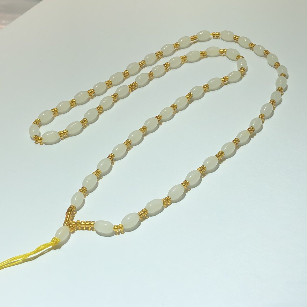 配玉坠的链子玉石吊坠挂件绳玻璃珠链手工水晶挂绳黑曜石挂链吊坠