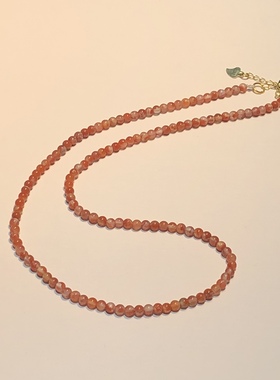 天然南红玛瑙散珠小圆珠长链38cm颈链冰飘南红手串女 手链diy配件