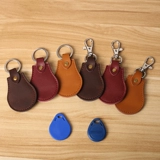 Креативный индукционный картхолдер, бейджик, брелок, защитный чехол, из натуральной кожи, для удостоверения личности