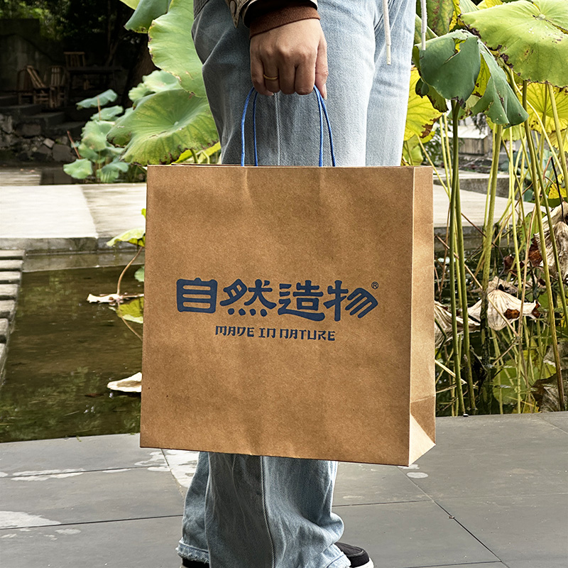 自然造物手提袋纸袋包装袋牛皮纸袋礼品袋送礼高级感简约伴手礼袋