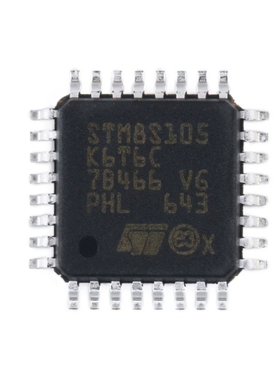 全新原装 STM8S105K6T6C LQFP-32 16MHz/32KB闪存/8位微控制器MCU